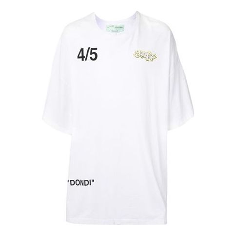 Off-White Dondi Graffiti Printing three-quarter sleeve White OMAA066S191850130188