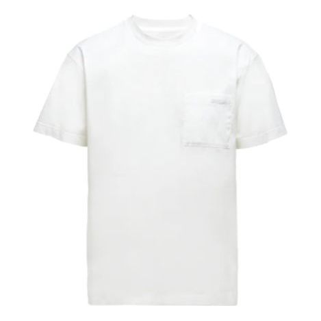 Men's PRADA Elastic Short Sleeve White UJN396-1JEY-F0009-S-202