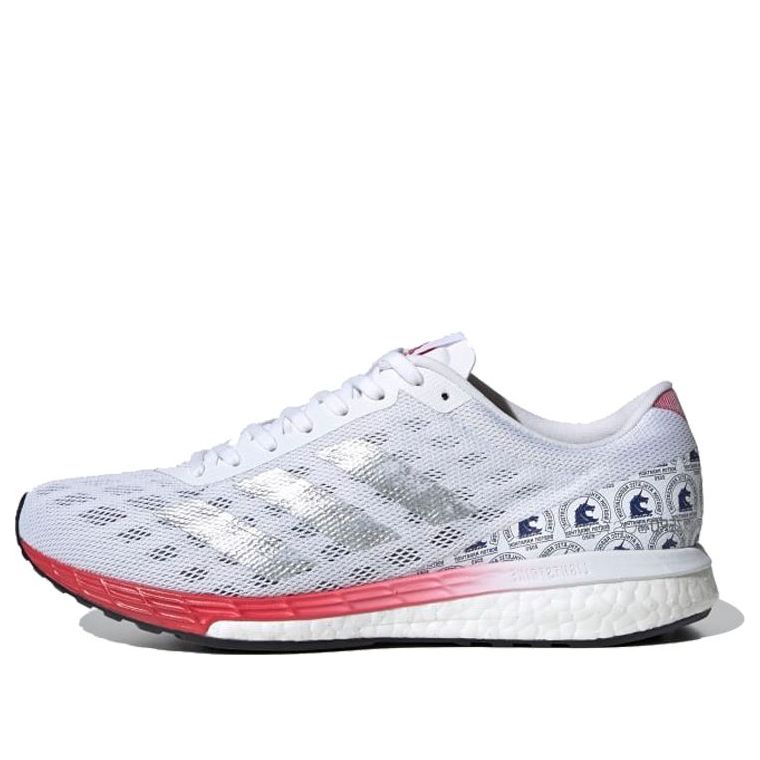 (WMNS) adidas Adizero Boston 9 'White Silver Scarlet' FY4641