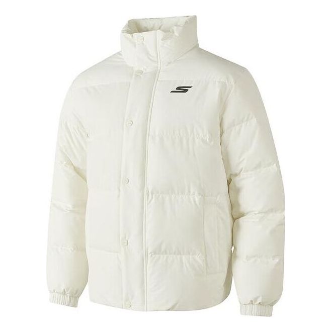 Skechers Letter Printed Waterproof Down Jacket 'White' P423U038-0074
