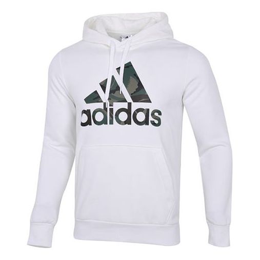 Men's adidas Camo Hd Camouflage Large Logo Printing Sports White H14672