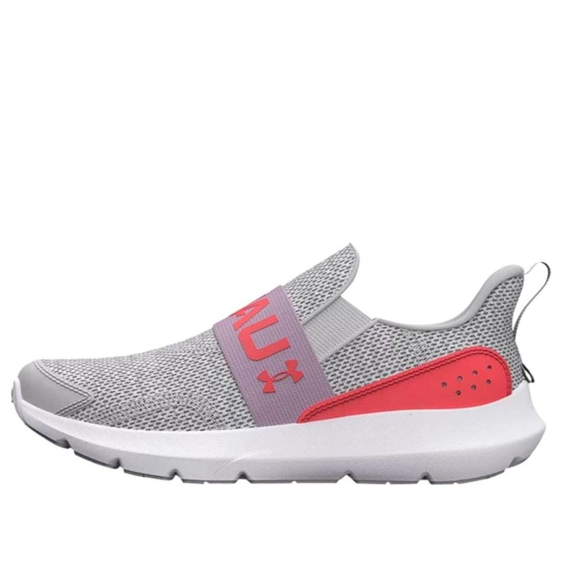 (PS) Under Armour Surge 3 Slip 'Halo Grey Venom Red' 3026532-102