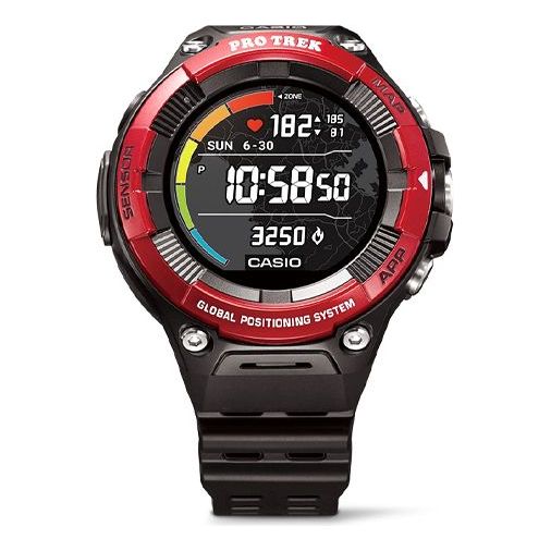 Casio Pro Trek Digital Watch 'Black Red Multi' WSD-F21HR-RDBGB