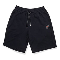 FILA FUSION Gradient Word Printing Knit Drawstring Sports Shorts Black T11M023604F-BK