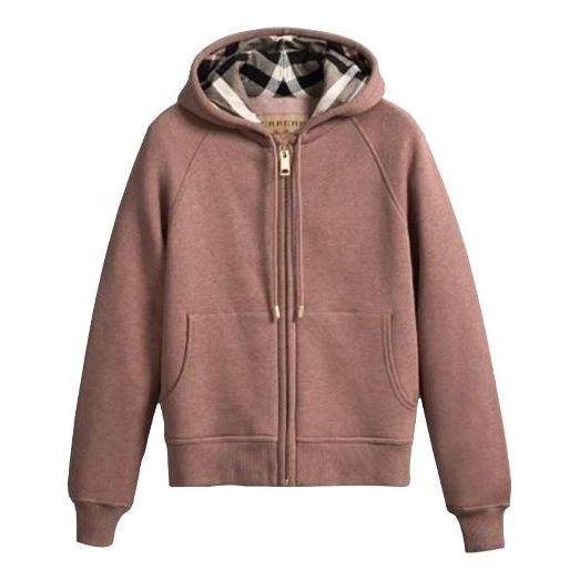 (WMNS) Burberry Zipper hooded Casual Hoodie Rose 40504351
