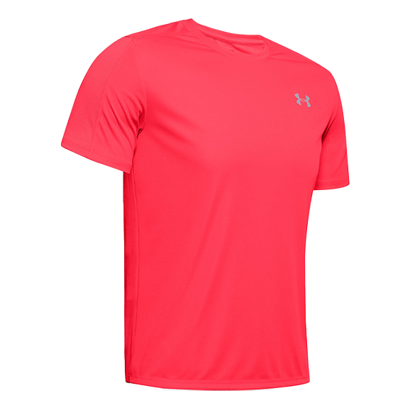 Men's Under Armour Speed Stride Running Sports Short Sleeve Red 1326564-628