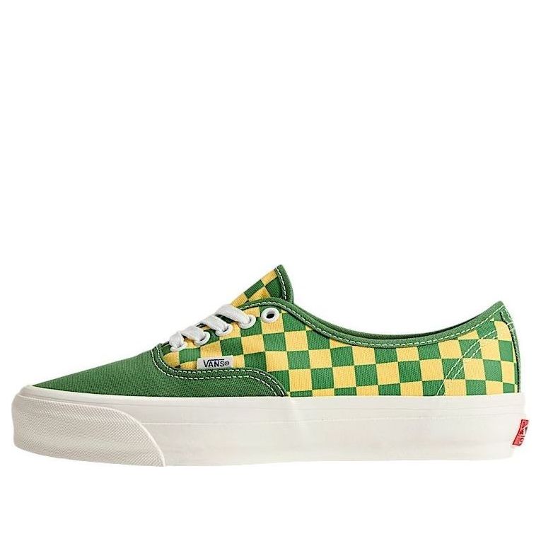 Vans Premium Authentic Checkerboard 'Fairway Green Yellow' VN000EBNBR1