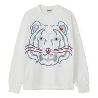 (WMNS) KENZO SS21 Tiger Head Pattern Loose Long Sleeves White Hoodie FB52SW8964MO-01B