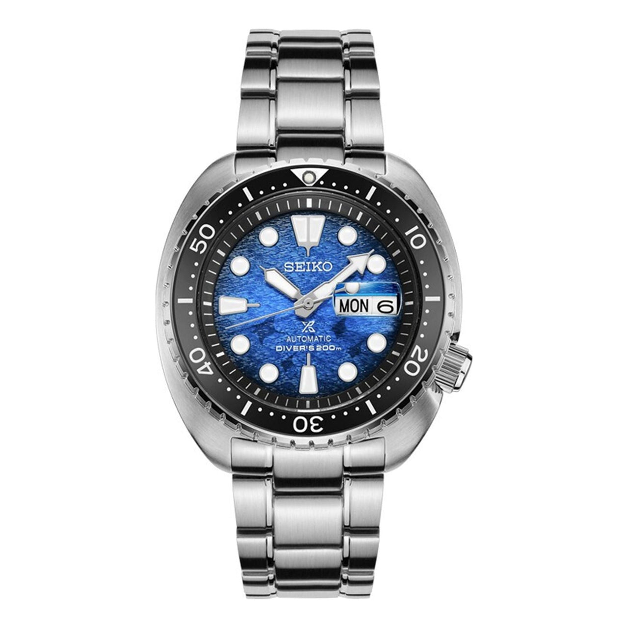Men's SEIKO PROSPEX Series Sapphire Lens Case Blue Dial Steel Strip 200 Meter Waterproof Mechanical Watch SRPE39K1