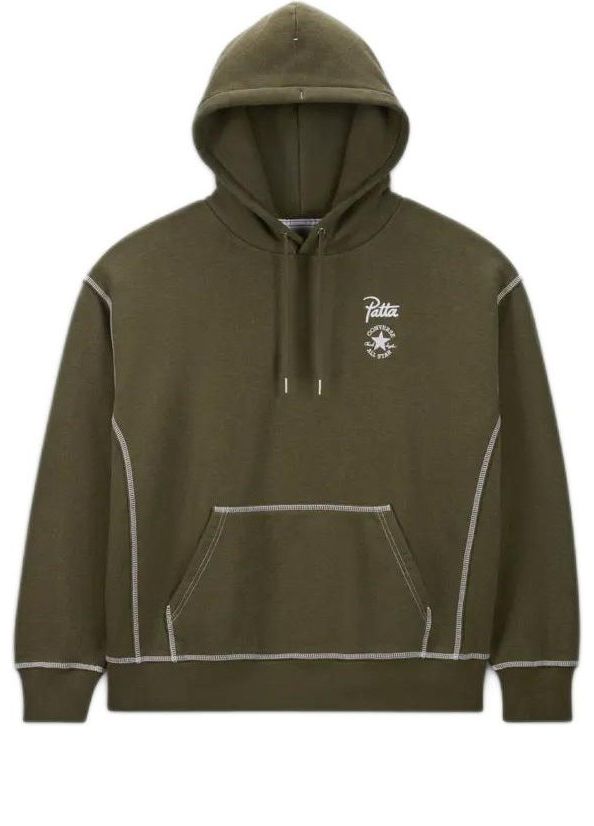 Converse x Patta Gold Standard Hoodie Asia Sizing 'Utility Green Heather' 10026928-316
