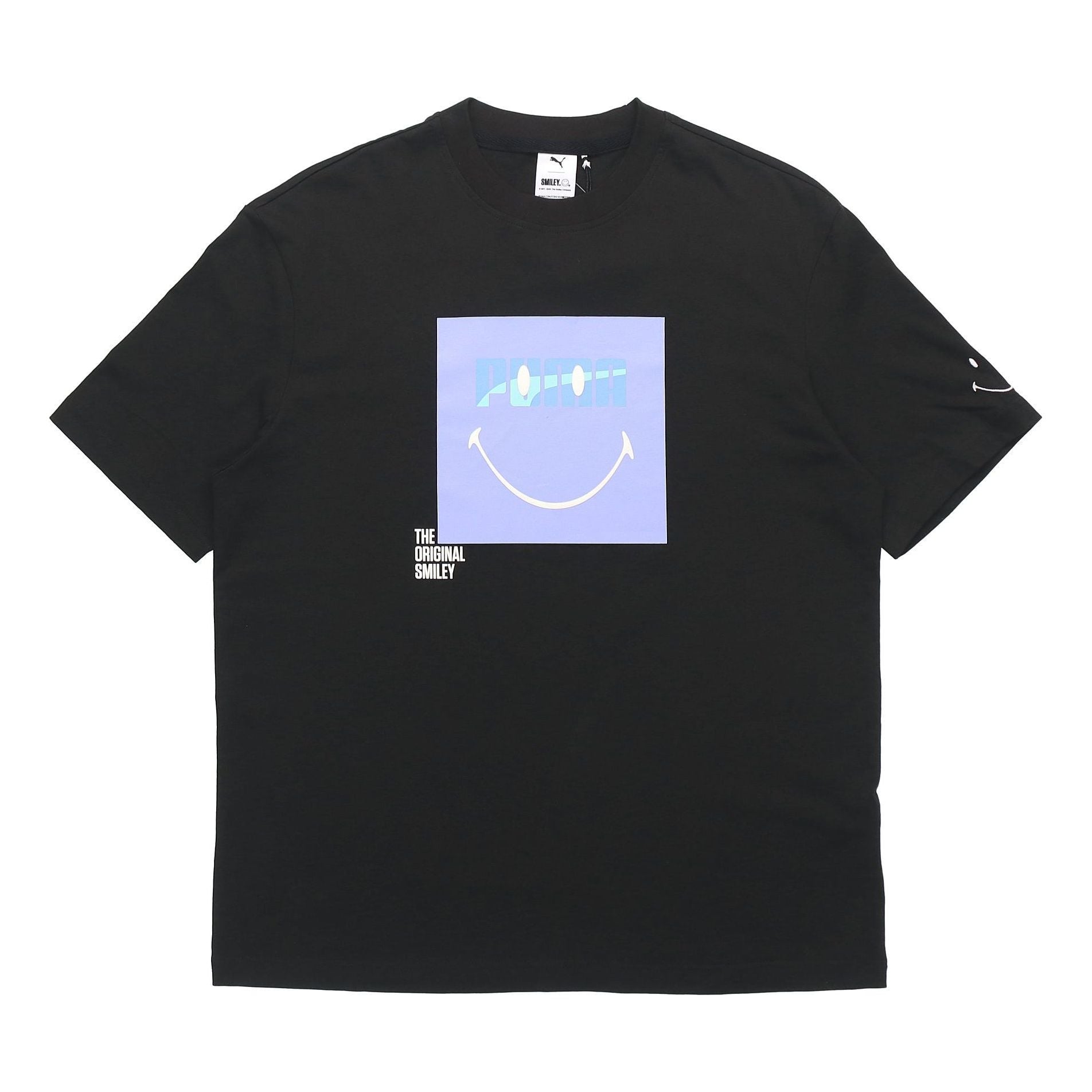 PUMA x SMILEY Crossover Casual Sports Round Neck Short Sleeve Couple Style Black 532907-01