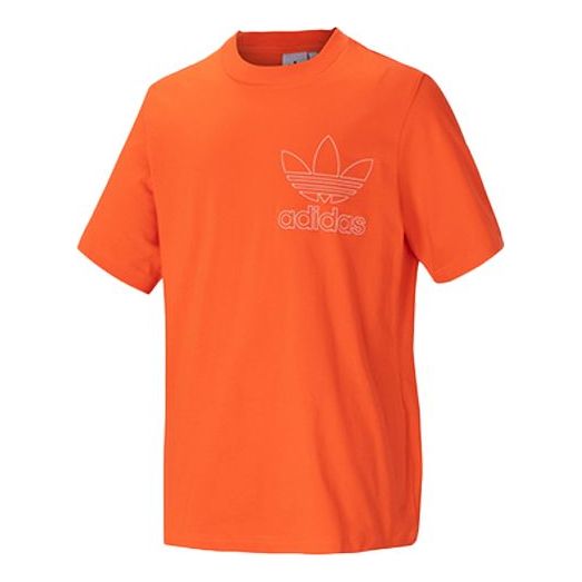 adidas originals Round Neck Pullover Short Sleeve Orange DZ4578