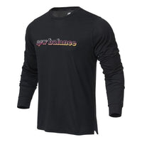 New Balance R.W.Tech Graphic Long Sleeve T-Shirt Asia Sizing 'Black' MT21065-BK
