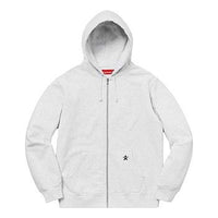 Supreme SS19 Star Zip Up Sweatshirt Zipper Unisex light grey SUP-SS19-878