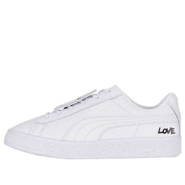 (PS) PUMA Basket Badge Ps Casual Shoes White 370799-01