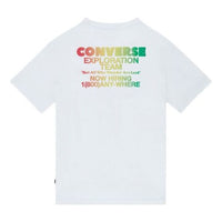 Men's Converse Sports Running Printing Alphabet Round Neck Short Sleeve White 10021112-A02