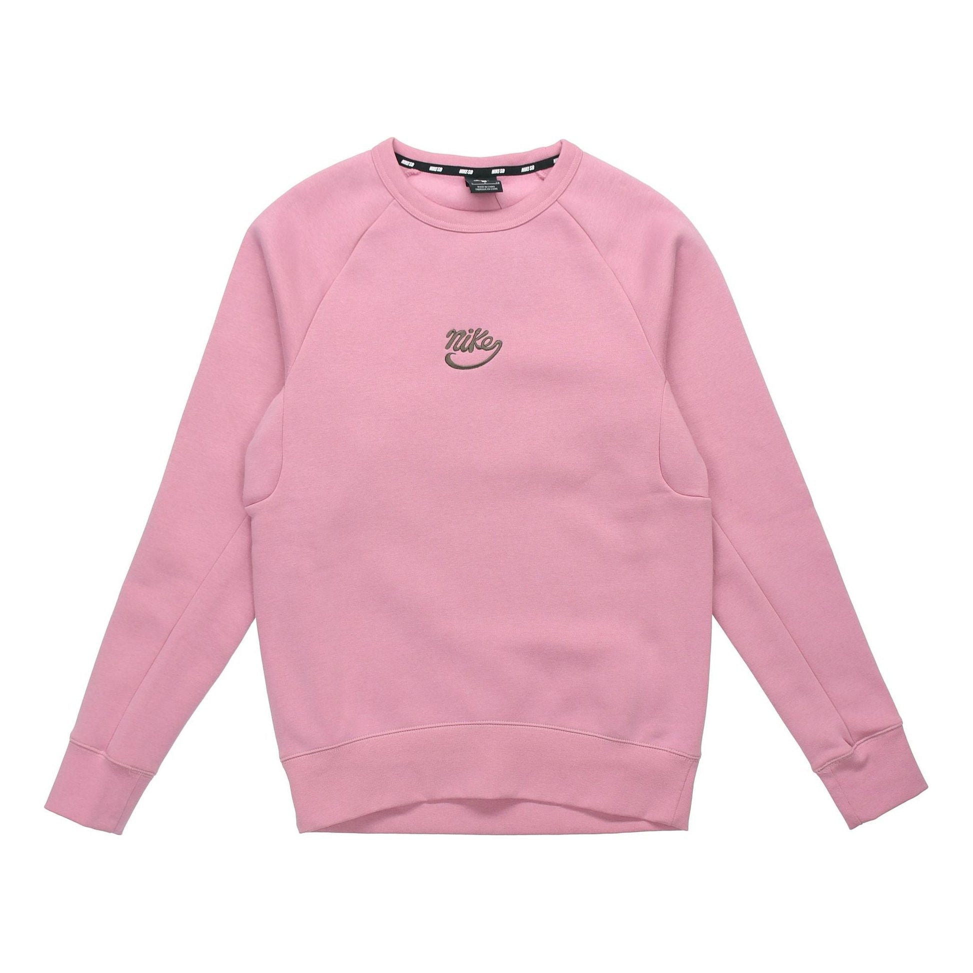 Nike SB Icon Skateboard Fleece Round Neck Pullover Pink 885846-678