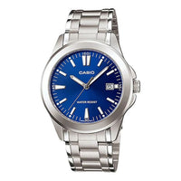 CASIO Minimalistic Fashion Steel Strip Waterproof Quartz Watch Blue Stainless Steel Strap LTP-1215A-2A2