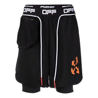 Off-White Active Arrow Pattern Sports Shorts Version Black OMVH012I21FAB0011020