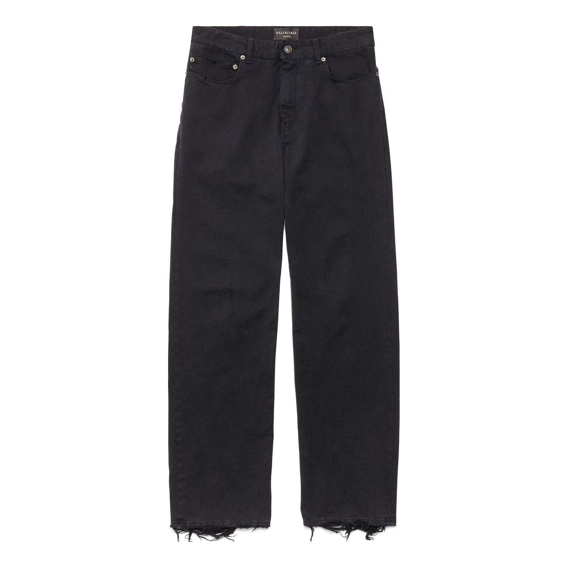 (WMNS) Balenciaga Medium Fit Pants 'Black' 751110TNW111700