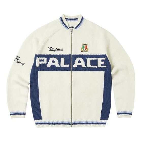 Palace SS23 Cycle Knit Jacket 'White' P23KW005