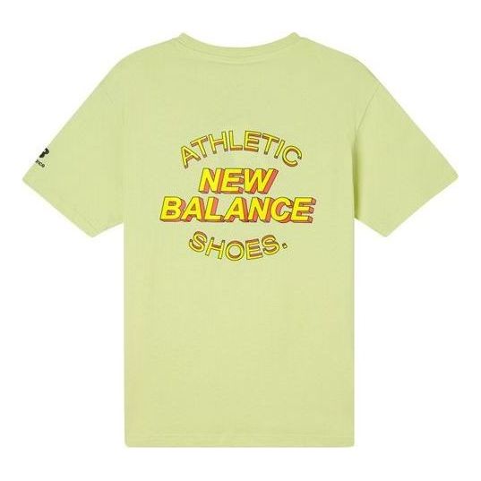 New Balance Graphic Print T-Shirt Asia Sizing 'Lime Yellow' AMT12378-SUJ