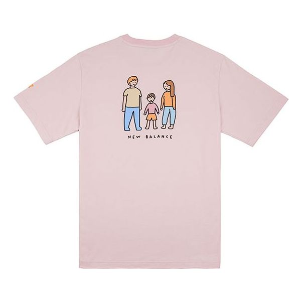 (WMNS) New Balance x ZERO PER ZERO Crossover Limited Cartoon Character Short Sleeve Pink NEA3V993-PK