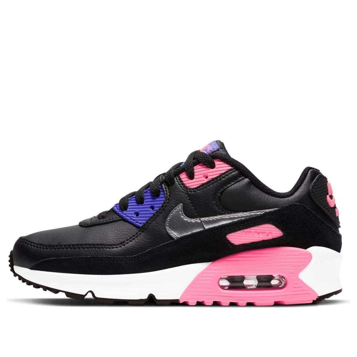 (GS) Nike Air Max 90 Leather 'Black Sunset Pulse' CD6864-011