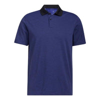 Men's adidas Solid Color Minimalistic Short Sleeve Japanese Version Blue Polo Shirt HC5578