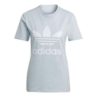 (WMNS) adidas originals Trefoil Tee Logo Printing Sports Short Sleeve Gray Blue T-Shirt GN2975