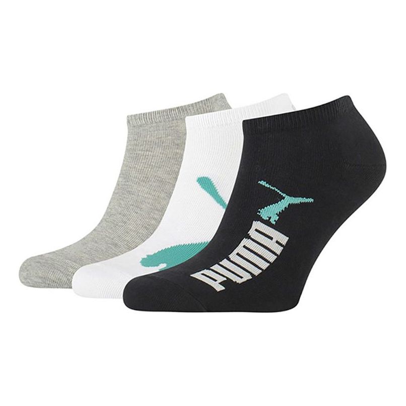 PUMA Sneaker Socks 3 Pack 'Black White Grey Blue' 907880-08