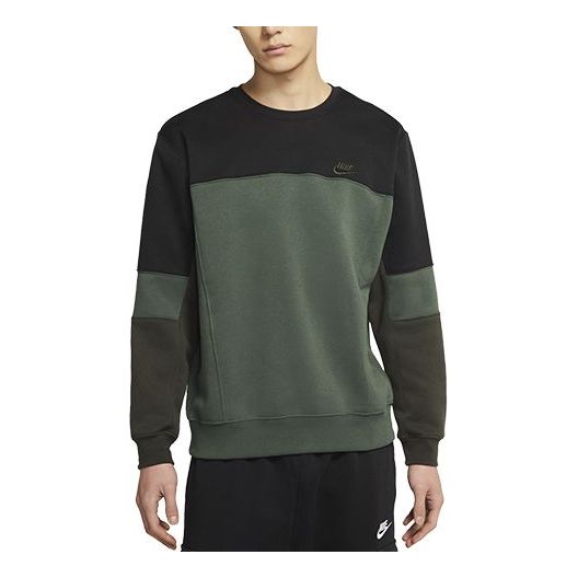 Nike MENS Sportswear Splicing Crew-neck Sports Red/Green CZ9967-011