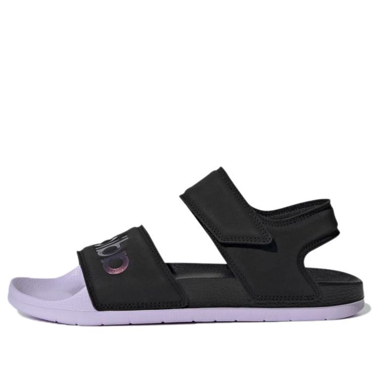 adidas Adilette Sandal Cozy Breathable Black Purple Unisex Sandals 'Black Purple' GZ5330