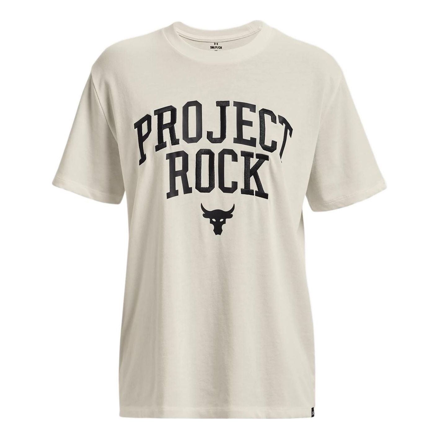 (WMNS) Under Armour Project Rock Heavyweight T-shirt 'White' 1377449-130