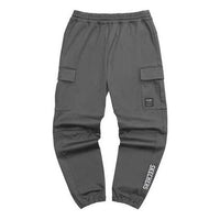 Skechers Logo Printed Workwear Straight Pant 'Grey Black Green' L321M192
