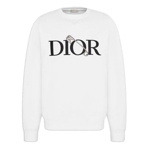 DIOR Logo Crewneck Sweatshirt For Men White 043J604A0531-C089