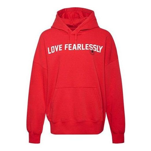 (WMNS) Converse Love The Progress 2.0 Oversized Pullover Hoodie Asia Sizing 'Red' 10020734-A02