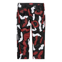 Supreme FW19 Week 12 Camo Leather 5Pocket Pant Red Camo SUP-FW19-1057
