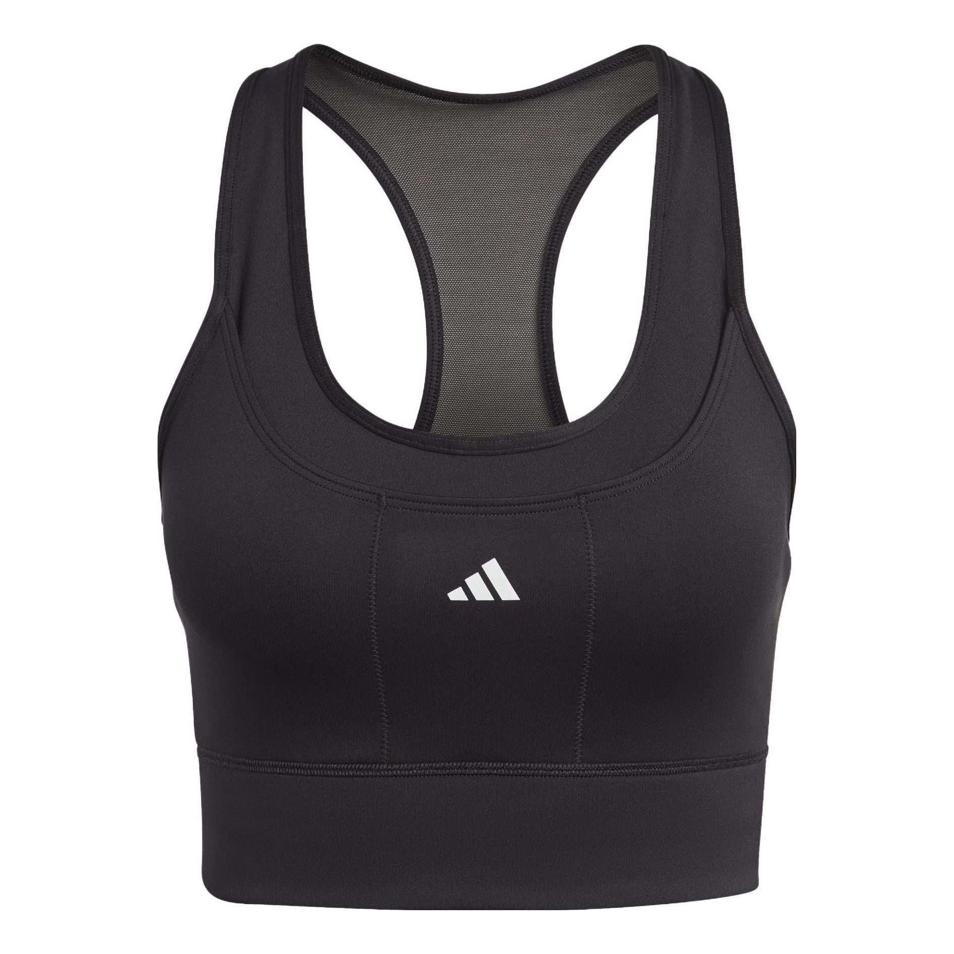(WMNS) adidas Medium-Support Running Pocket Bra Asia Sizing 'Black' IC8003