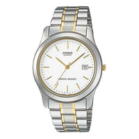 CASIO Waterproof Stainless Steel Strap Mens White Analog MTP-1141G-7AQ