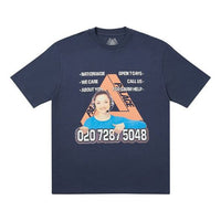 PALACE Bell Man Round Neck Short Sleeve Unisex Navy Blue P19TS004