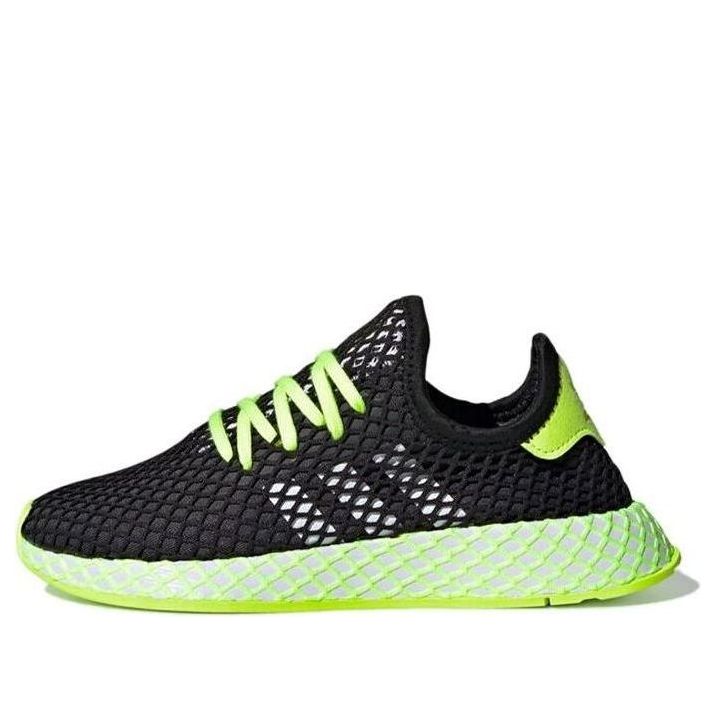 (GS) adidas originals Deerupt Runner J 'Black Yellow White' DB2780