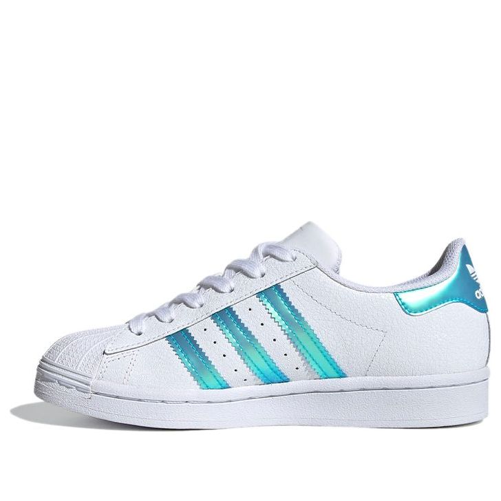 (GS) adidas originals Superstar J 'White Blue' FW8280