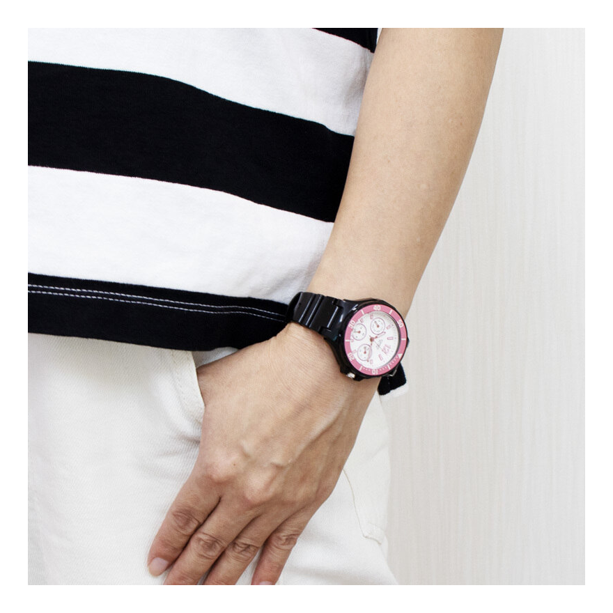 CASIO Waterproof Sports BlackPink Analog LRW-250H-1A2Q