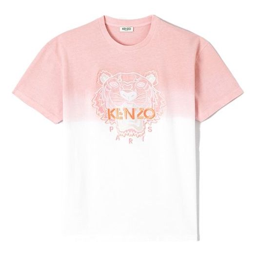 KENZO Classic Tiger Head Pure Cotton Short Sleeve Pink FA5-2TS957-4YG-32