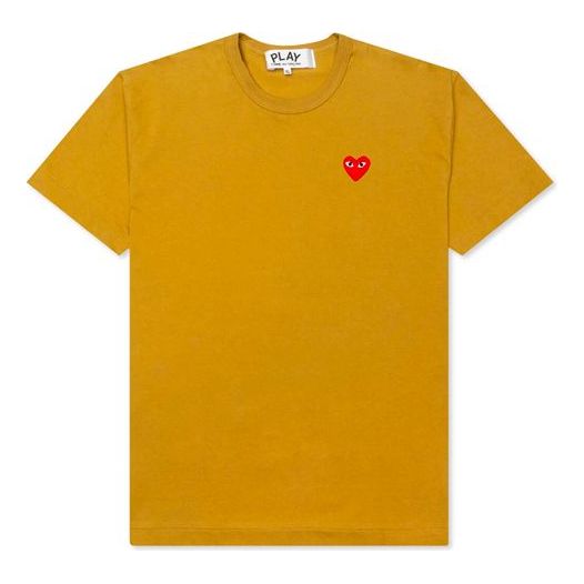 COMME des GARCONS PLAY Heart Logo Tee 'Yellow' AZ-T212-051-5