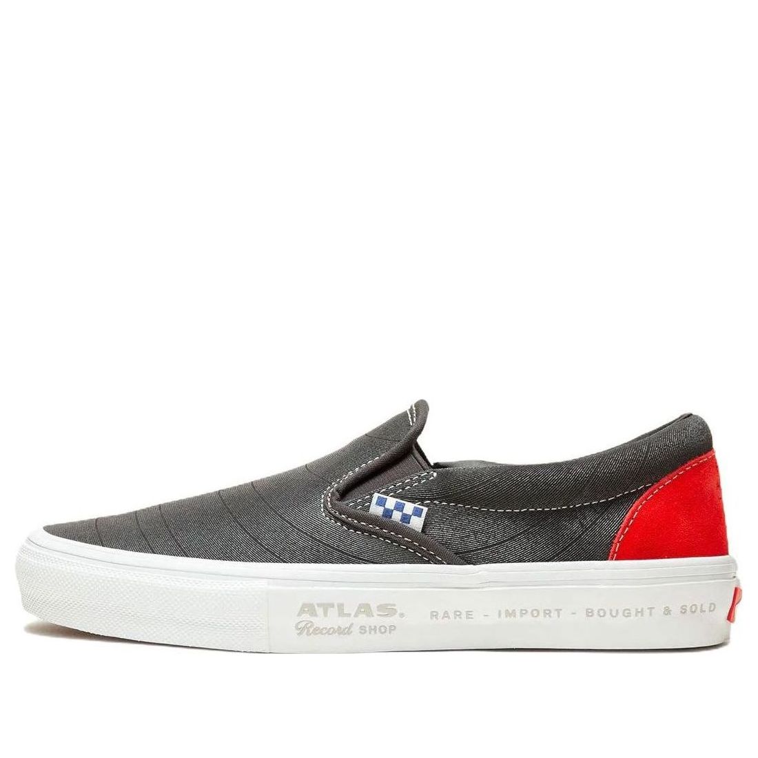 Vans x Atlas Skate Slip-On 'Grey Red White' VN0A5FCAYW3
