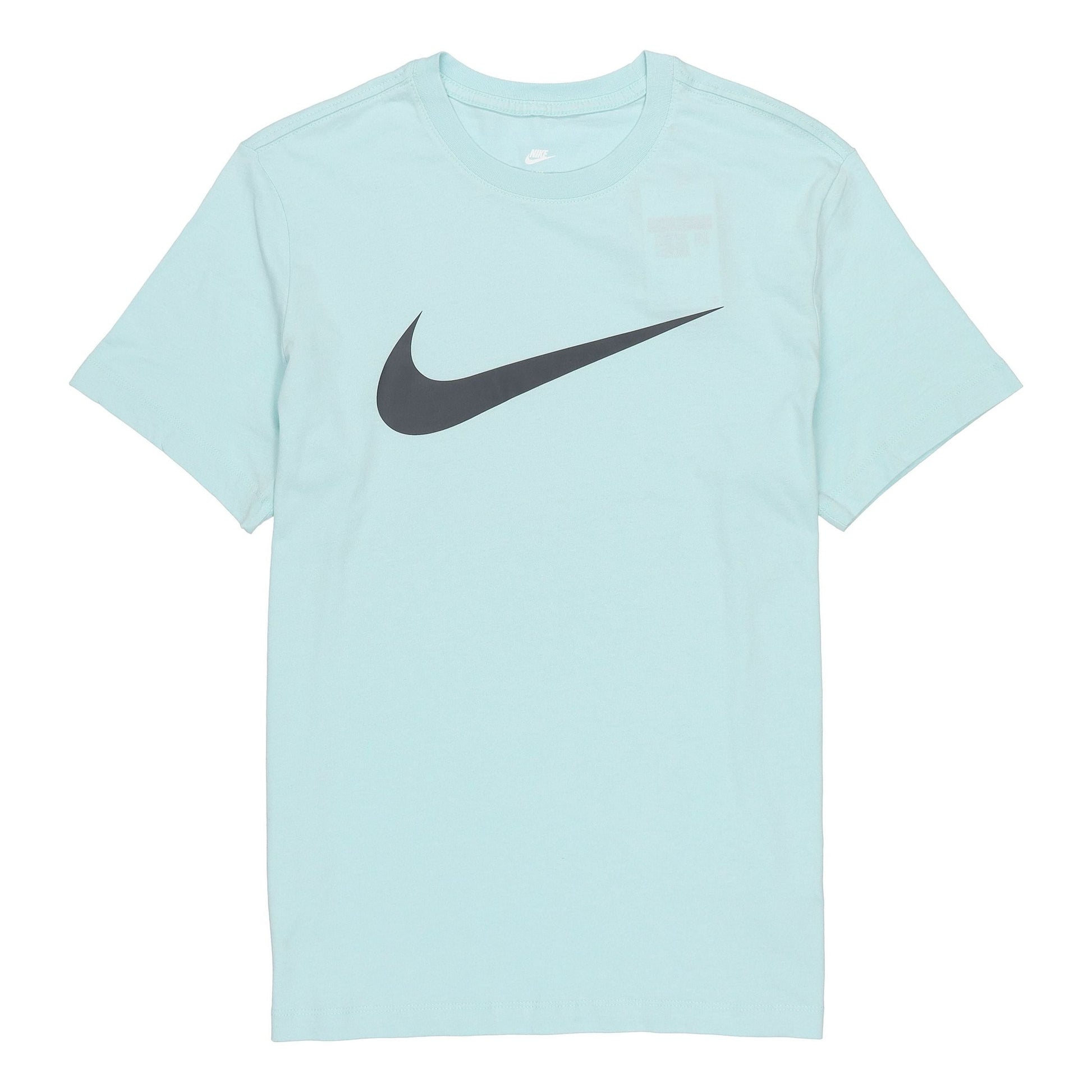 Men's Nike Solid Color Large Logo Printing Round Neck Short Sleeve Light Green T-Shirt BV0628-382