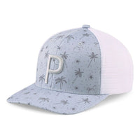 PUMA Tropical Bliss P Trucker Snapback Cap 'Grey Pink Teal' 024258