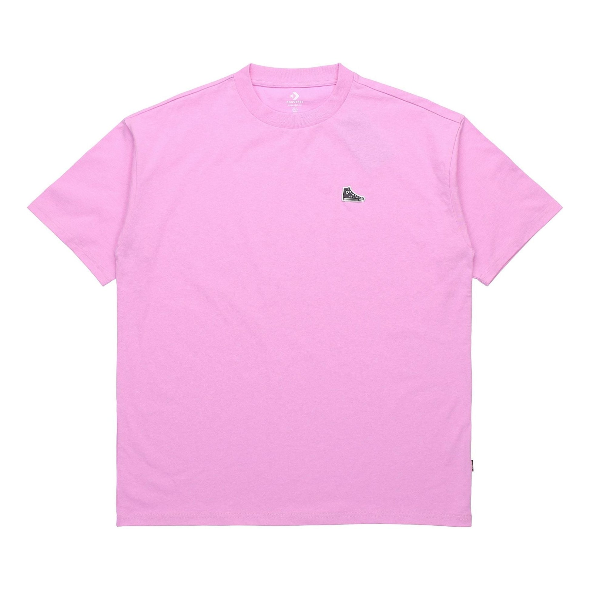 Converse Athleisure Casual Sports Short Sleeve Couple Style Pink Red 10020931-640